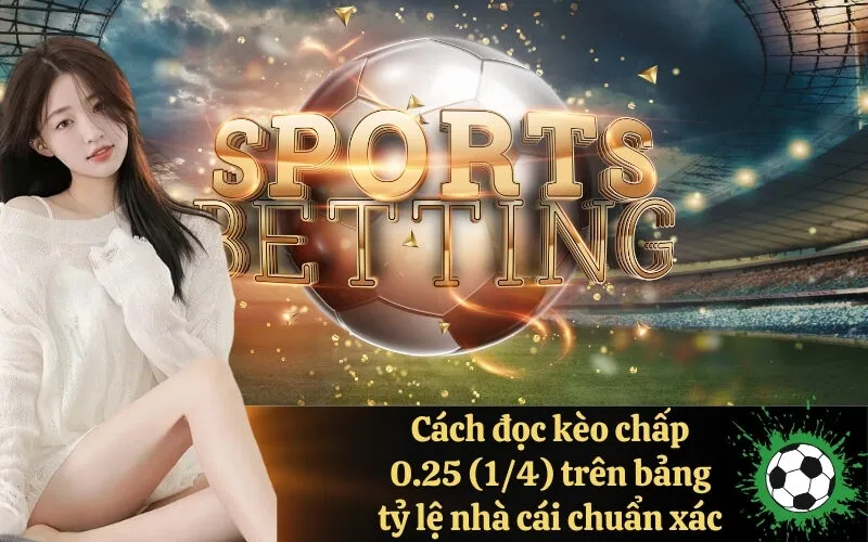 Cách đọc kèo chấp 0.25 (1/4) trên bảng tỷ lệ nhà cái chuẩn xác